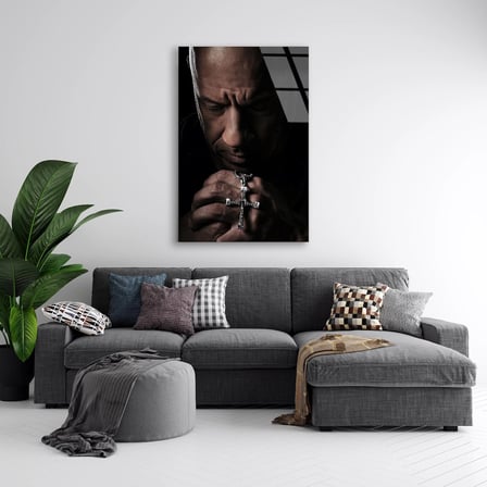 Dominic Toretto Cam Tablo – Hızlı ve Öfkeli Temalı Duvar Dekoru 35x50 cm