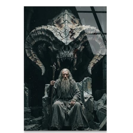 Gandalf Cam Tablo – Fantastik Film Temalı Duvar Dekoru 35x50 cm