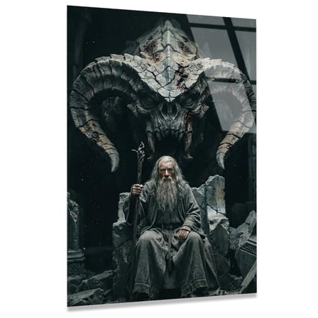 Gandalf Cam Tablo – Fantastik Film Temalı Duvar Dekoru 35x50 cm