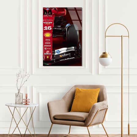Ferrari F1 Yarış Arabaları Cam Tablo – Formula 1 Duvar Dekoru 35x50 cm
