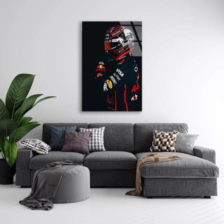 Red Bull F1 Cam Tablo – Formula 1 Temalı Duvar Dekoru 35x50 cm
