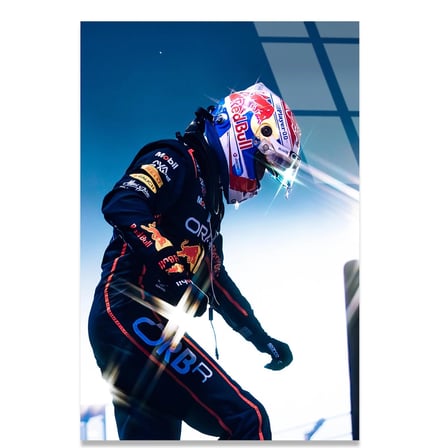 Işıltılı F1 Yarış Arabası Cam Tablo – Formula 1 Duvar Dekoru 35x50 cm