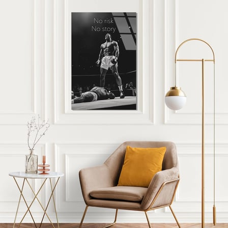 Muhammed Ali Motivasyon Cam Tablo 35x50 cm