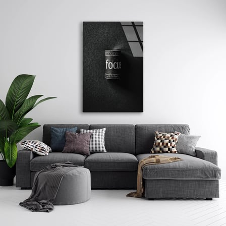 Focus Para Cam Tablo – Motivasyon Temalı Duvar Dekoru 80x125 cm