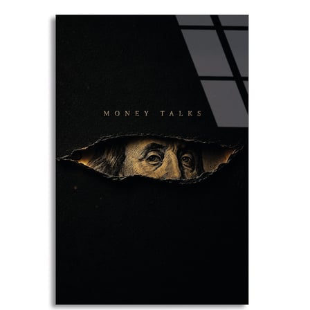Money Talks Cam Tablo 35x50 cm