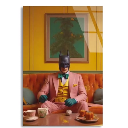 Batman Pop Art Cam Tablo – Çizgi Roman Temalı Duvar Dekoru 35x50 cm