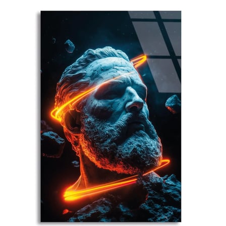 Pop Art Heykel Cam Tablo 35x50 cm