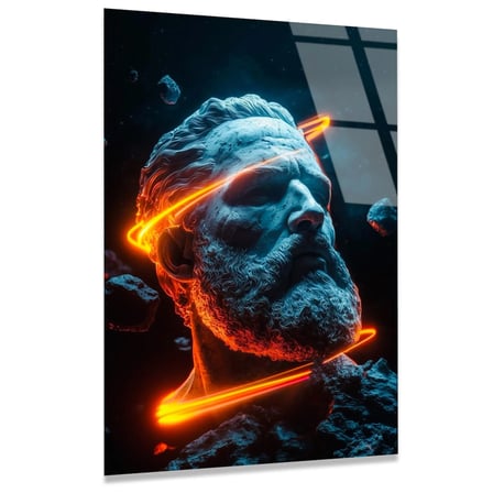 Pop Art Heykel Cam Tablo 35x50 cm