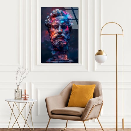 Pop Art Antik Heykel Cam Tablo 35x50 cm