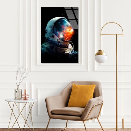 Kozmik Astronot Cam Tablo 35x50 cm