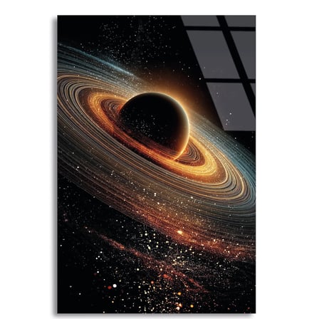 Samanyolu Galaksisi Cam Tablo 80x125 cm