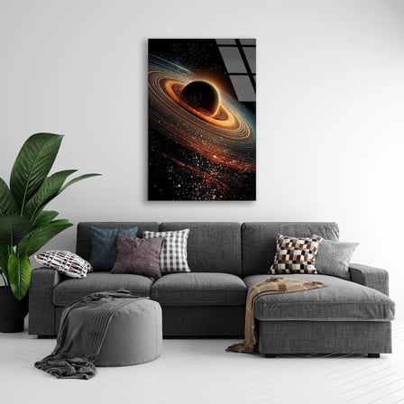 Samanyolu Galaksisi Cam Tablo 80x125 cm