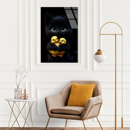 Ördekler ve Kedi Cam Tablo – Eğlenceli Hayvan Duvar Dekoru 35x50 cm