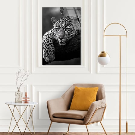 Yorgun Aslan Cam Tablo 35x50 cm