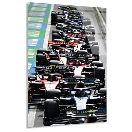 Formula 1 Başlangıç Gridi F1 Cam Tablo – Formula 1 Duvar Dekoru 35x50 cm