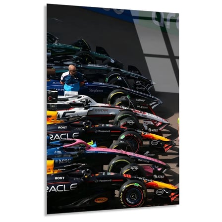 Gece Yarışı Grid Dizilişi F1 Cam Tablo – Formula 1 Duvar Dekoru 35x50 cm