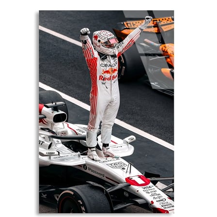 Formula 1 Zafer Kutlaması F1 Cam Tablo – Formula 1 Duvar Dekoru 60x90 cm