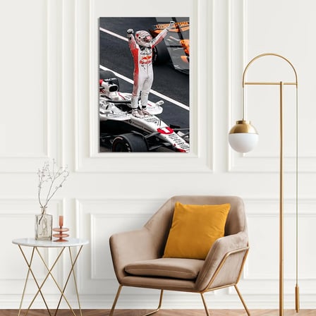 Formula 1 Zafer Kutlaması F1 Cam Tablo – Formula 1 Duvar Dekoru 80x125 cm