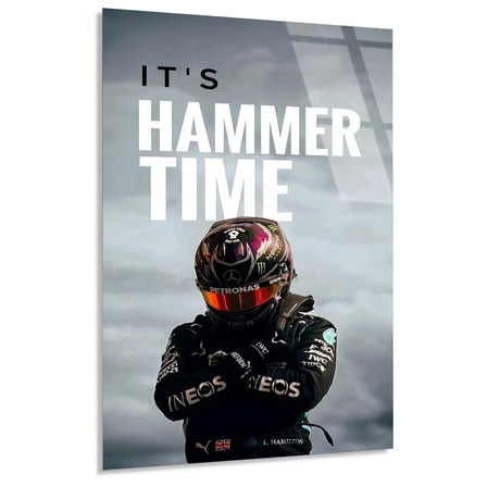 Hammer Time Pilot Posteri F1 Cam Tablo – Formula 1 Duvar Dekoru 50x70 cm