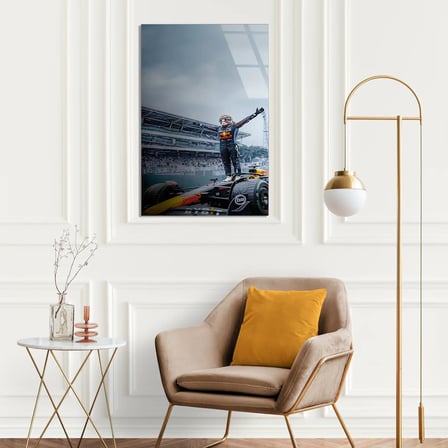 Interlagos Zafer Kutlaması F1 Cam Tablo – Formula 1 Duvar Dekoru 35x50 cm