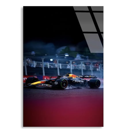 Baku Gece Yarışı F1 Cam Tablo – Formula 1 Duvar Dekoru 35x50 cm