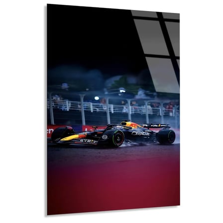 Baku Gece Yarışı F1 Cam Tablo – Formula 1 Duvar Dekoru 35x50 cm