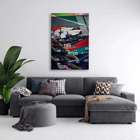 Formula 1 Grid Üstten F1 Cam Tablo – Formula 1 Duvar Dekoru 35x50 cm