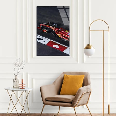 Ferrari Sokak Yarışı F1 Cam Tablo – Formula 1 Duvar Dekoru 35x50 cm
