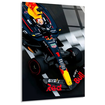 Red Bull Üstten Görünüm F1 Cam Tablo – Formula 1 Duvar Dekoru 80x125 cm