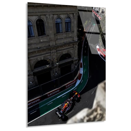 Baku Şehir Yarışı Havadan F1 Cam Tablo – Formula 1 Duvar Dekoru 35x50 cm