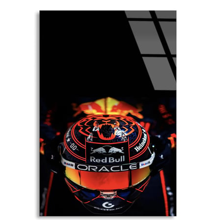 Kaplan Desenli F1 Kaskı F1 Cam Tablo – Formula 1 Duvar Dekoru 35x50 cm