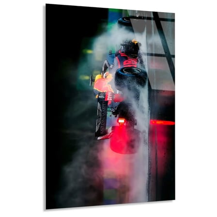Kıvılcımlı Formula 1 Aracı F1 Cam Tablo – Formula 1 Duvar Dekoru 35x50 cm