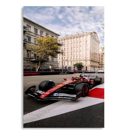 Baku Sokak Yarışı F1 Cam Tablo – Formula 1 Duvar Dekoru 35x50 cm