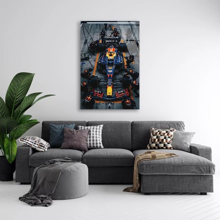 Red Bull Pit Stop F1 Cam Tablo – Formula 1 Duvar Dekoru 35x50 cm