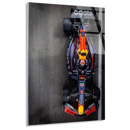 Red Bull Üstten Görünüm F1 Cam Tablo – Formula 1 Duvar Dekoru 35x50 cm