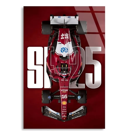 Ferrari SF-25 Poster F1 Cam Tablo – Formula 1 Duvar Dekoru 35x50 cm