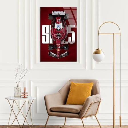 Ferrari SF-25 Poster F1 Cam Tablo – Formula 1 Duvar Dekoru 35x50 cm