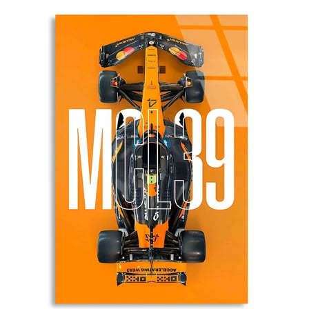McLaren MCL39 Poster F1 Cam Tablo – Formula 1 Duvar Dekoru 35x50 cm