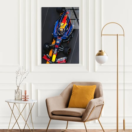 Red Bull Üstten Görünüm F1 Cam Tablo – Formula 1 Duvar Dekoru 35x50 cm