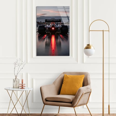 Aston Martin Arka Farlar F1 Cam Tablo – Formula 1 Duvar Dekoru 35x50 cm