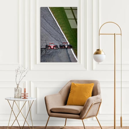 Formula 1 Kovalamaca F1 Cam Tablo – Formula 1 Duvar Dekoru 35x50 cm