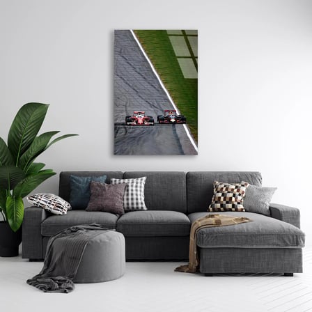 Formula 1 Kovalamaca F1 Cam Tablo – Formula 1 Duvar Dekoru 35x50 cm
