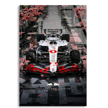 Japonya GP Red Bull F1 Cam Tablo – Formula 1 Duvar Dekoru 35x50 cm