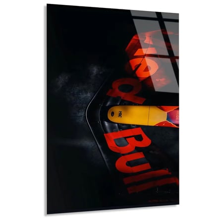 Red Bull Logo Makro F1 Cam Tablo – Formula 1 Duvar Dekoru 35x50 cm