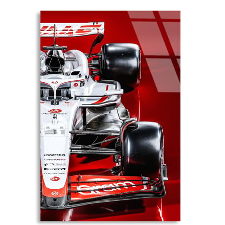Haas F1 Aracı F1 Cam Tablo – Formula 1 Duvar Dekoru 35x50 cm