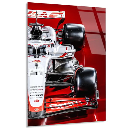 Haas F1 Aracı F1 Cam Tablo – Formula 1 Duvar Dekoru 35x50 cm