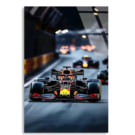 Singapur Gece Yarışı F1 Cam Tablo – Formula 1 Duvar Dekoru 35x50 cm