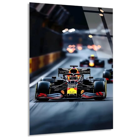 Singapur Gece Yarışı F1 Cam Tablo – Formula 1 Duvar Dekoru 35x50 cm