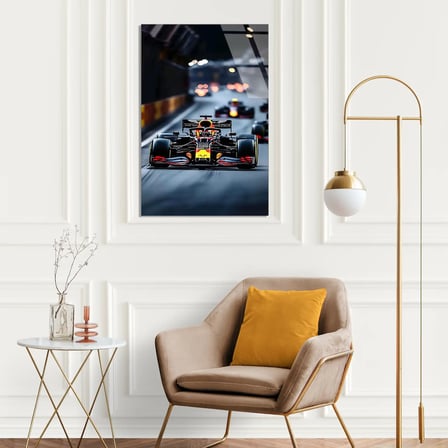 Singapur Gece Yarışı F1 Cam Tablo – Formula 1 Duvar Dekoru 35x50 cm