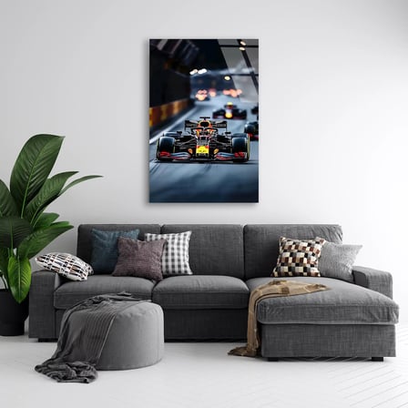 Singapur Gece Yarışı F1 Cam Tablo – Formula 1 Duvar Dekoru 35x50 cm